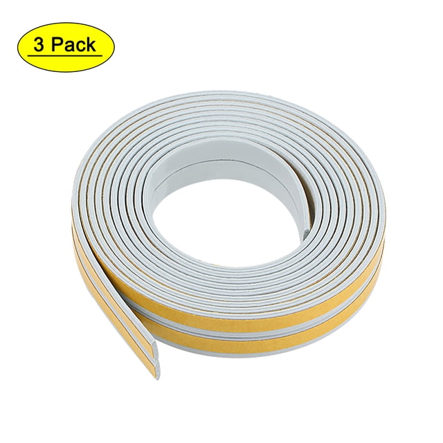 Cinta adhesiva de espuma para aislamiento de clima, 9 mm de ancho, 2 mm de grosor, 2.5 metros de largo, gris, 3 piezas