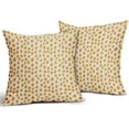 thumbnail image 2 of Mustard Yellow Cream Pillow Covers 20x20 Set of 2 Boho Design Polka Dot Throw Pillows Modern Brush Strokes Print Decorative Pillowcase Square Cushion Cover Linen Case for Sofa Couch Bed, 2 of 6