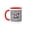 Red/White, variant on 3drose, Honey Bee Feeding on White Flowers, 15oz Mug