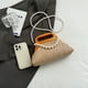 thumbnail image 4 of Bolso Tejido Paja Noche para Mujer Hobo Elegante Con Perlas Viajes Al Aire Libre, 4 of 9