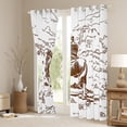 thumbnail image 3 of Western Blackout Curtains,Farmhouse Cowboy Insulated Thermal Curtains,Country Southwest Desert Curtains Drapes,American Wild Cactus Darkening Curtains,Vintage Hand Drawn Window Treatments,38"X54", 3 of 5