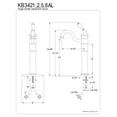 thumbnail image 2 of Kingston Brass KB3428AL Vessel Standard Mount Bathroom Faucet, Brushed Nickel, 2 of 3