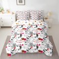 thumbnail image 2 of Feelyou Halloween Ghost Twin Bedding Sets 7-Piece for Kids, Kawaii Black Cat Bedding Comforter Set, Gothic Pumpkin Bat Reversible Sheet Sets, Ultra Soft Home Decor, 2 of 7