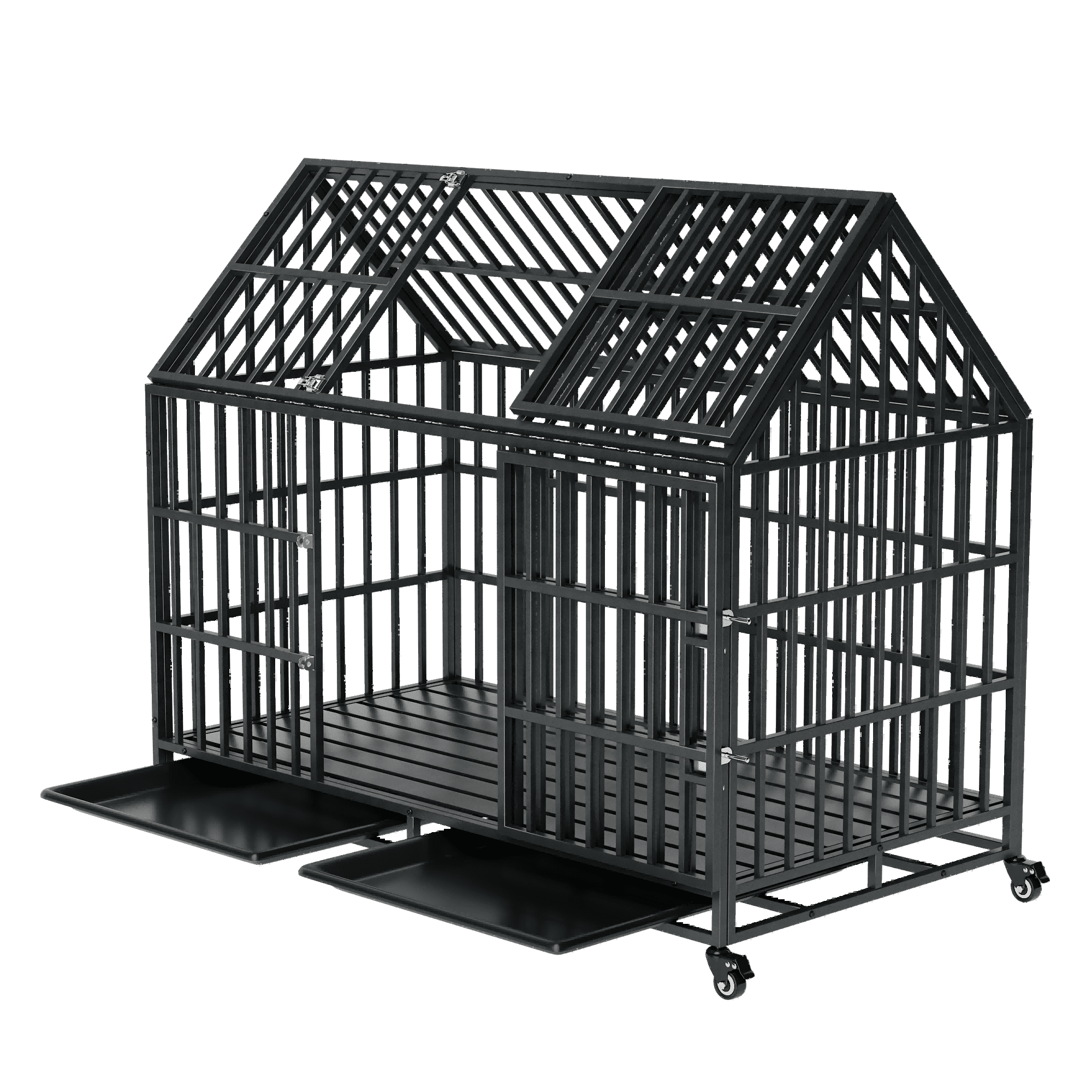 52 Inches Heavy Duty Dog Crate with Roof Top