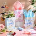 thumbnail image 3 of 30 Pcs Princess Prince Party Favor Bags with Handles Tissue Paper, Blue and Pink Castle Candy Goody Treat Bag Party Supplies for Girls Boys Gender Reveal Baby Shower Birthday Gift, 3 of 6