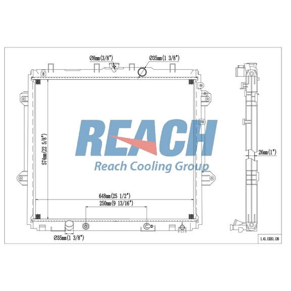 REACH 41-13251 Radiator for 18-10 Toyota 4Runner, Automotive Radiator Replacement Part