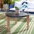 thumbnail image 2 of SAFAVIEH Valton Outdoor Patio Round Side Table, Natural/Black, 2 of 7