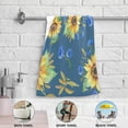 thumbnail image 6 of Coolnut Sunflower Soft Hand Towels, 2 PcsAbsorbent Bath Towel Decorative Fingertip Towels for Bathroom Gym Spa Hotel Beach Swimming Pool,14.4"x 28.3", 6 of 6