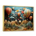 thumbnail image 2 of Designart "Colorful Hot Air Ballon composition" Transportation Floater Framed Wall Art Living Room, 2 of 7