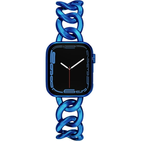 ANTHOUSE 42/44/45mm Gold Cool Chain Women Metal Smartwatch Band Compatible for Apple Watch Series 7/6/5/se/4/3/2/1 Man Adjustable Bracelet for Iwatch 7/6/5 Gifts for Her/Him