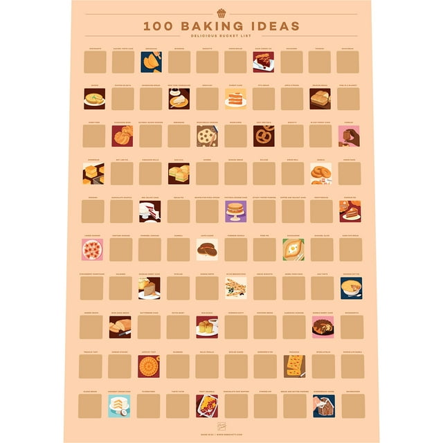 Póster para Raspar Enno Vatti con 100 Ideas de los Panaderos Caseros 16,5' X 23,4'