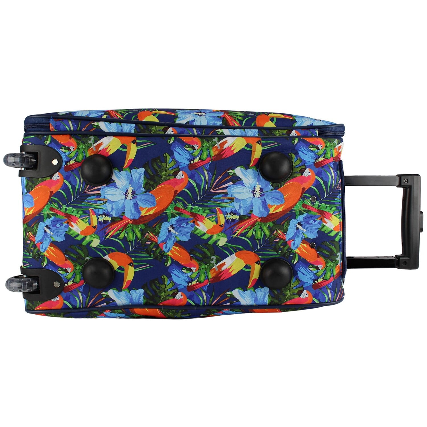 World Traveler Wildlife 21-Inch Carry-On Rolling Duffel Bag - Parrot Hibiscus