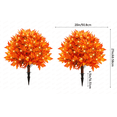 thumbnail image 4 of 2 PCS Fall Maple Floral Lighted Stake Artificial Topiary Tree 27 Inch Outdoor Ground Stakes UV Resistant Faux Autumn Plant with LED Lights for Porch Garden Halloween Thanksgiving Home Decor Essential, 4 of 8
