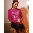 thumbnail image 3 of Believe In Unicorns - Magical Ugly Christmas Sweater Women's Sweatshirt Small Pink, 3 of 5