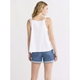 thumbnail image 3 of Time and Tru Women's Cotton Crochet Tank Top, Sizes XS-XXXL, 3 of 5