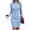 Light Blue, variant on Womens Turtleneck Ribbed Dresses Casual Stretch Slim Fit Long Sleeve Fall Bodycon Midi Dresses Hot Pink L
