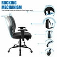 thumbnail image 3 of Bigroof Ergonomic Mid-Back Office Chair, Adjustable Computer Desk Chair with Lumbar Support, 400lb, Black, 3 of 7