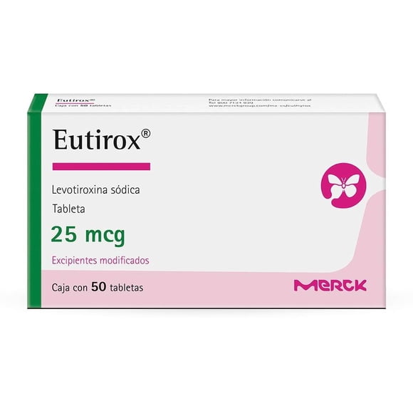 Eutirox Levotiroxina 25 mcg 50 tabletas