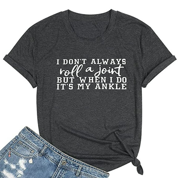 Pitauce Womens Summer Tops Casual Printed Crew Neck Tee Shirts Plus Size Fashion Loose Blouse