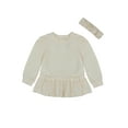 thumbnail image 3 of Wonderluxe Baby Girls' Cozy Velour Top, Pant and Headband, 3-Piece Set, Sizes 0-3M-24M, 3 of 12