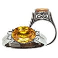 thumbnail image 2 of Tommaso Design� Oval 10x8 mm Genuine Citrine Ring, 2 of 9
