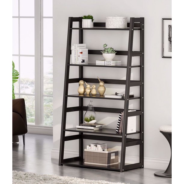 Tribesigns 5Tier Ladder Shelf, 5 Shelf Bookshelf Modern Bookcase