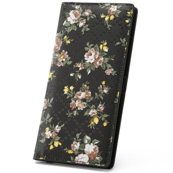 GOIACII Womens Wallet RFID Slim Wallets for Women Thin Ladies Credit Card Holder Bifold Billfold with 11 Card Slots & ID Window