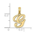 thumbnail image 3 of Diamond2Deal 14K Yellow Gold Script Letter G Initial Pendant for Women (L- 0.65inch, W- 0.46inch), 3 of 6