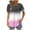 Summer Tops Hot Pink, variant on Womens Pleated Tunic Tops with Leggings, Short Sleeve Shirts for Women Summer Fashion Color Patchwork Flowy Crewneck Dressy Blouses