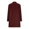 thumbnail image 6 of EOYWHK Long Jackets for Women Wool Trench Coats Single Breasted Windbreaker Notched Lapel Formal Casual Blazer Classic Outerwear, 6 of 6