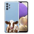 thumbnail image 1 of WIRESTER Soft TPU Clear Case Slim Protective Cover for Samsung Galaxy A32 5G 6.5" 2021, Brown Spot Cow, 1 of 3
