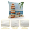 thumbnail image 4 of Summer Beach Throw Pillow Covers Starfish Palm Tree Scenery Decorative Pillows Soft Velvet Cushion Cases for Couch Sofa Bed Home Decor Set of, 4 of 5