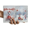 thumbnail image 3 of Hello Winter Bull Terrier Football Snowman Welcome Snowy Morning Travel Passport Wallet Bully Dog Lovers Gifts Idea PU Leather Passport Holder Cover - 01012, 3 of 5