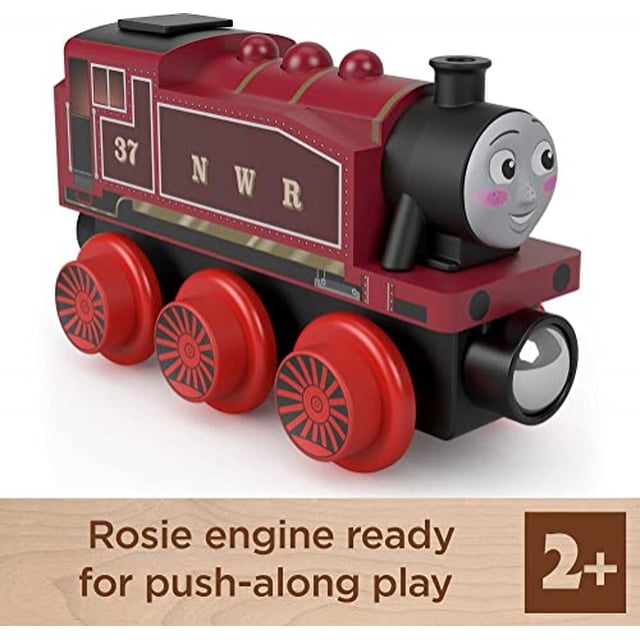 Fisher-Price Thomas & Friends Tren de madera Rosie Motor, tren de juguete de empuje hecho Thomas & Friends Thomas & Friends