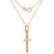 thumbnail image 2 of Cadena Gargantilla Cruz Lisa Casa del Anillo Oro Sólido 18K Amarillo 45 cm, 2 of 4