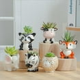thumbnail image 1 of Macetas para suculentas, lindos adornos de cerámica para jardín con forma de animales Macetas de cerámica con forma de animales Rendimiento inigualable, 1 of 7