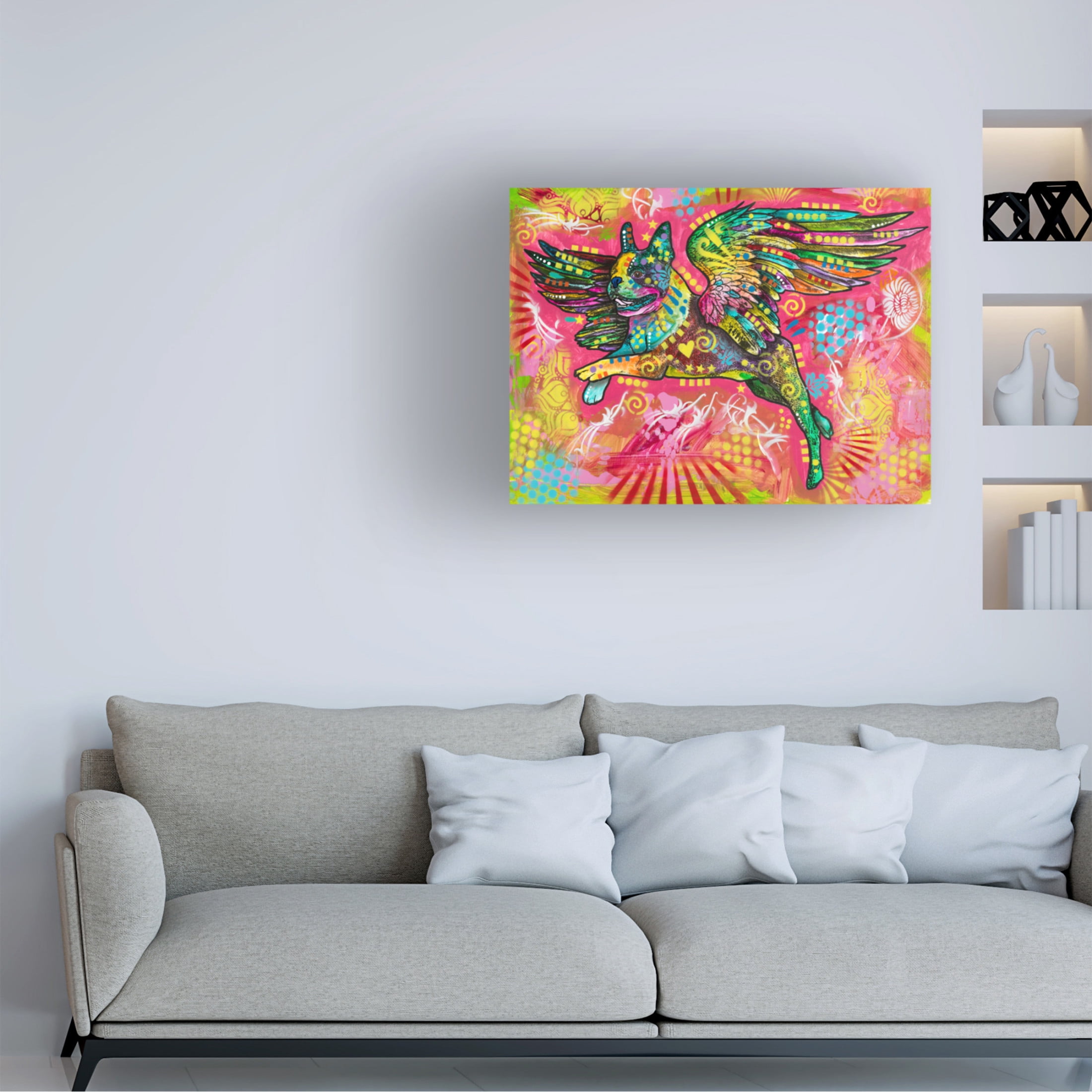 Canvas Wall Art - Dean Russo- Exclusive 'Boston Sphinx' Wall Art for Living Room, Bedroom, or Office Décor by Trademark Fine Art - 47 x 35 Inches
