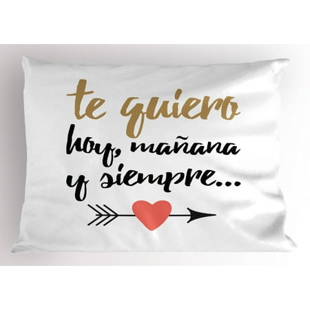 Spanish Pillow Sham Te Quiero Hoy Manana Y Siempre Love Quote