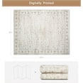 thumbnail image 2 of Washable Rugs 8x10 Area Rugs for Living Room,Rugs for Bedroom,Large Carpets,Ultra Soft Faux Wool Retro Dining Room Rug,Non Slip&Non-Shedding Low Pile Vintage Print Rug for Home Office-Green, 2 of 7