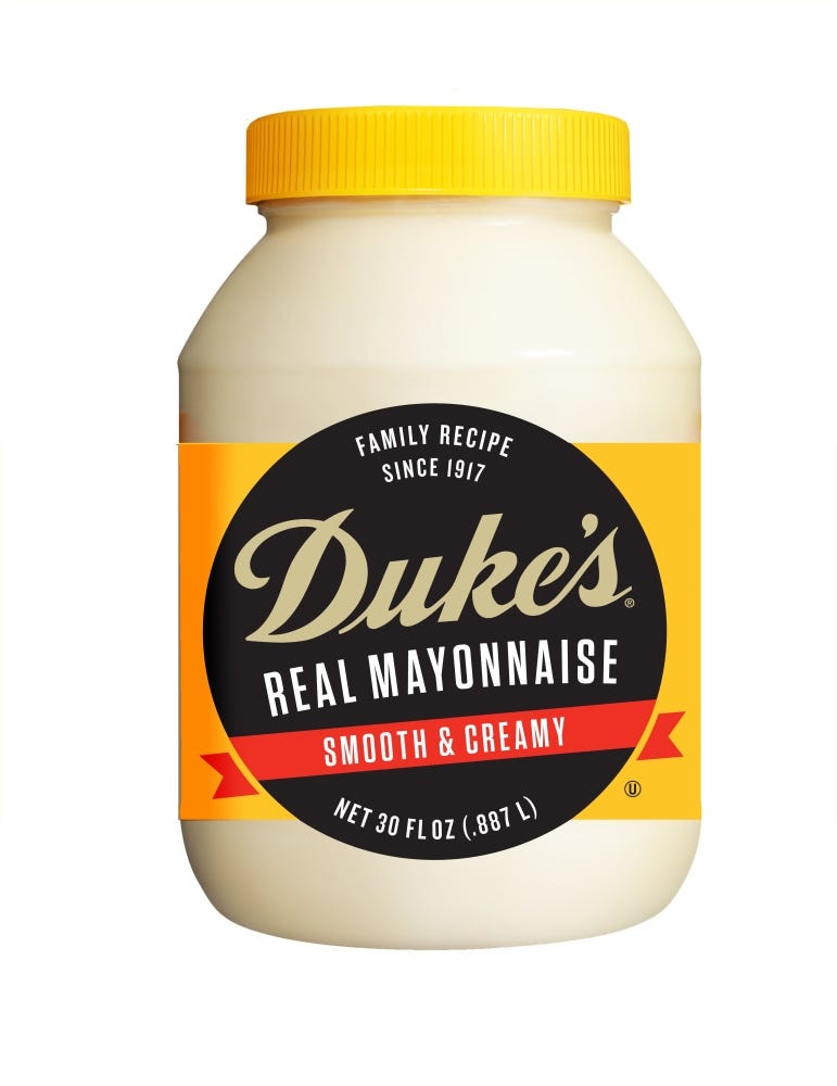 Dukes Real Mayonnaise Jar, 30 oz - Case of 12