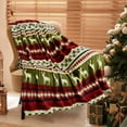 thumbnail image 3 of EWASWON Christmas Throw Blanket - Flannel-like, Reindeer & Snowflake Prints, Cozy Winter Sofa Decor, Soft Polyester, Festive Holiday Gift, 3 of 6