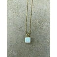 thumbnail image 2 of "2Ct Princess Cut Fire Opal Solitaire Pendant in 14K Yellow Gold Over with Free Chain", 2 of 4