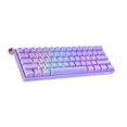thumbnail image 1 of Teclado Geeky GK61 60% Hot Swappable RGB Lavender, 1 of 9