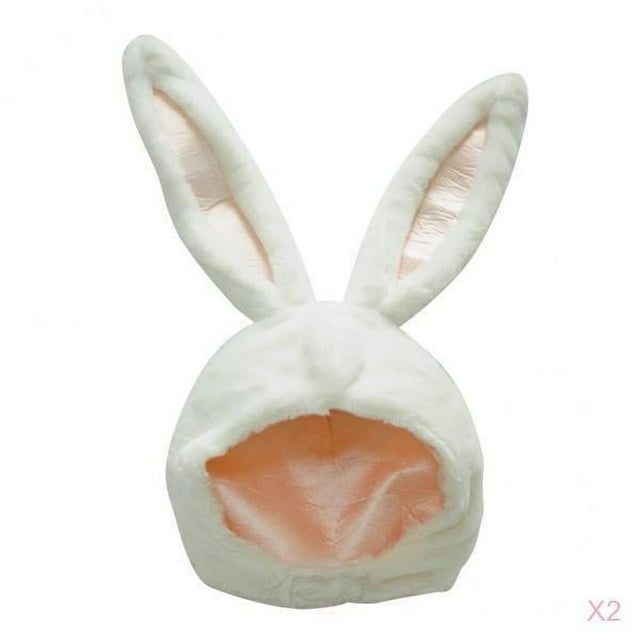 2-4 piezas de gorro de conejo con orejas largas, gorro de conejo, disfraz, disfraz, tocado, cosplay 2 piezas