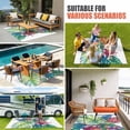 thumbnail image 4 of Tropical Plant Outdoor Rug for Patio/Deck/Porch, Non-Slip Large Area Rug 5 x 7 Ft, Summer Watercolor Botanical Palm Leaves Indoor Outdoor Rugs Washable Area Rugs, Reversible Camping Rug Carpet Runner, 4 of 8
