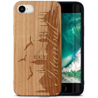 Case Yard Wooden Case for iPhone-SE Soft TPU Silicone cover Slim
