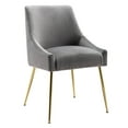 thumbnail image 5 of WestinTrends Carlo Upholstered Velvet Accent Chair with Gold Metal Legs, Gray, 5 of 8