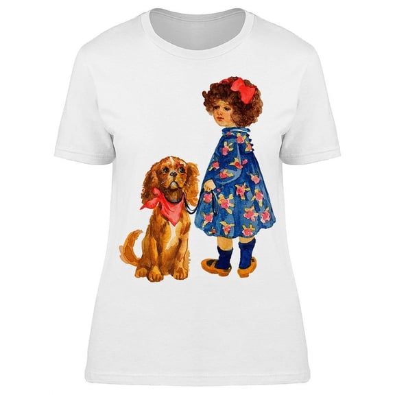 Curly Cute Friendship T-Shirt Women -Image by Shutterstock, Female x-Large