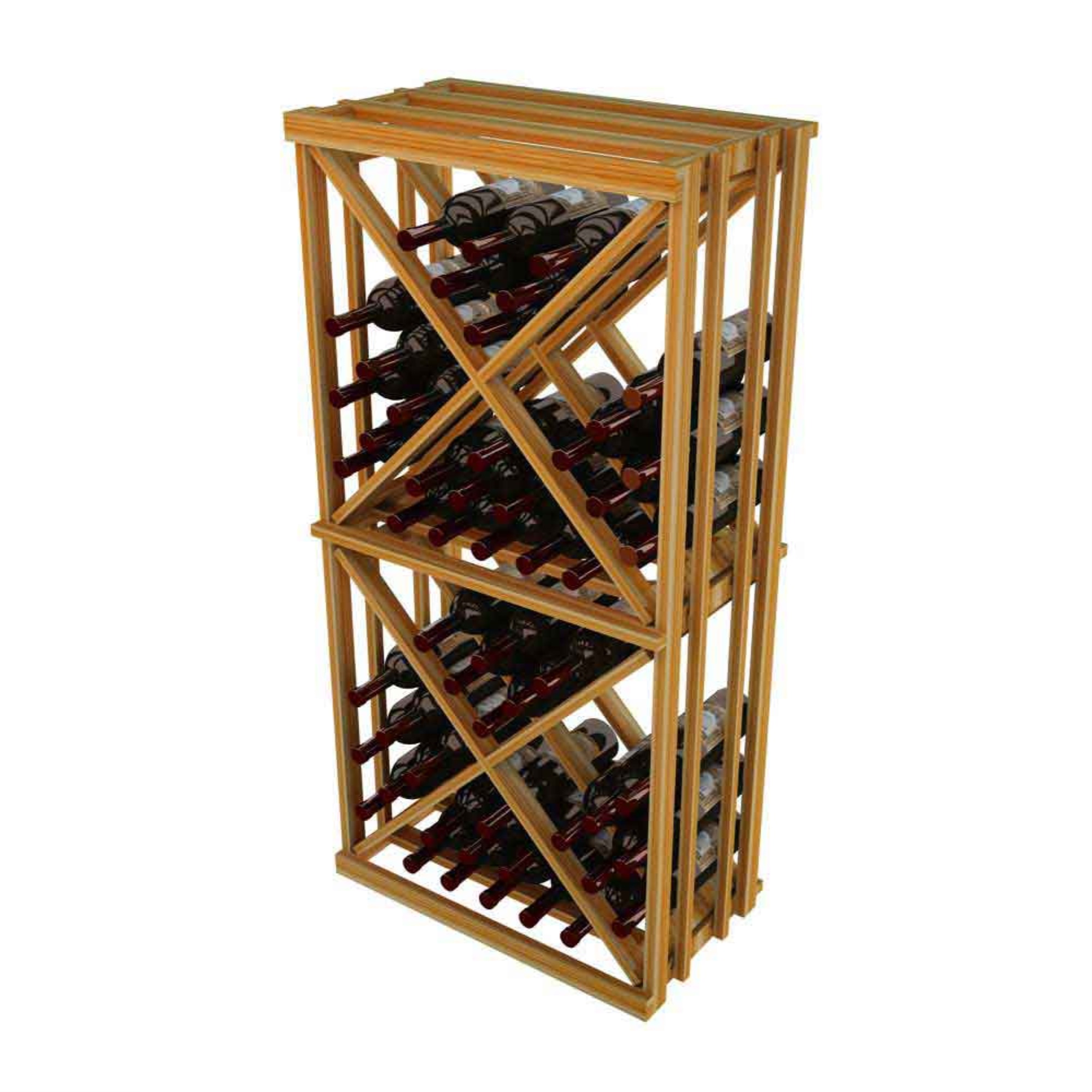 Vintner Series Wine Rack 1 Column Open Diamond Cube Wine Rack