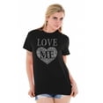 thumbnail image 3 of Cute Edgy Love Me Heart Romantic Women's Graphic T Shirt Tees Brisco Brands M, 3 of 5
